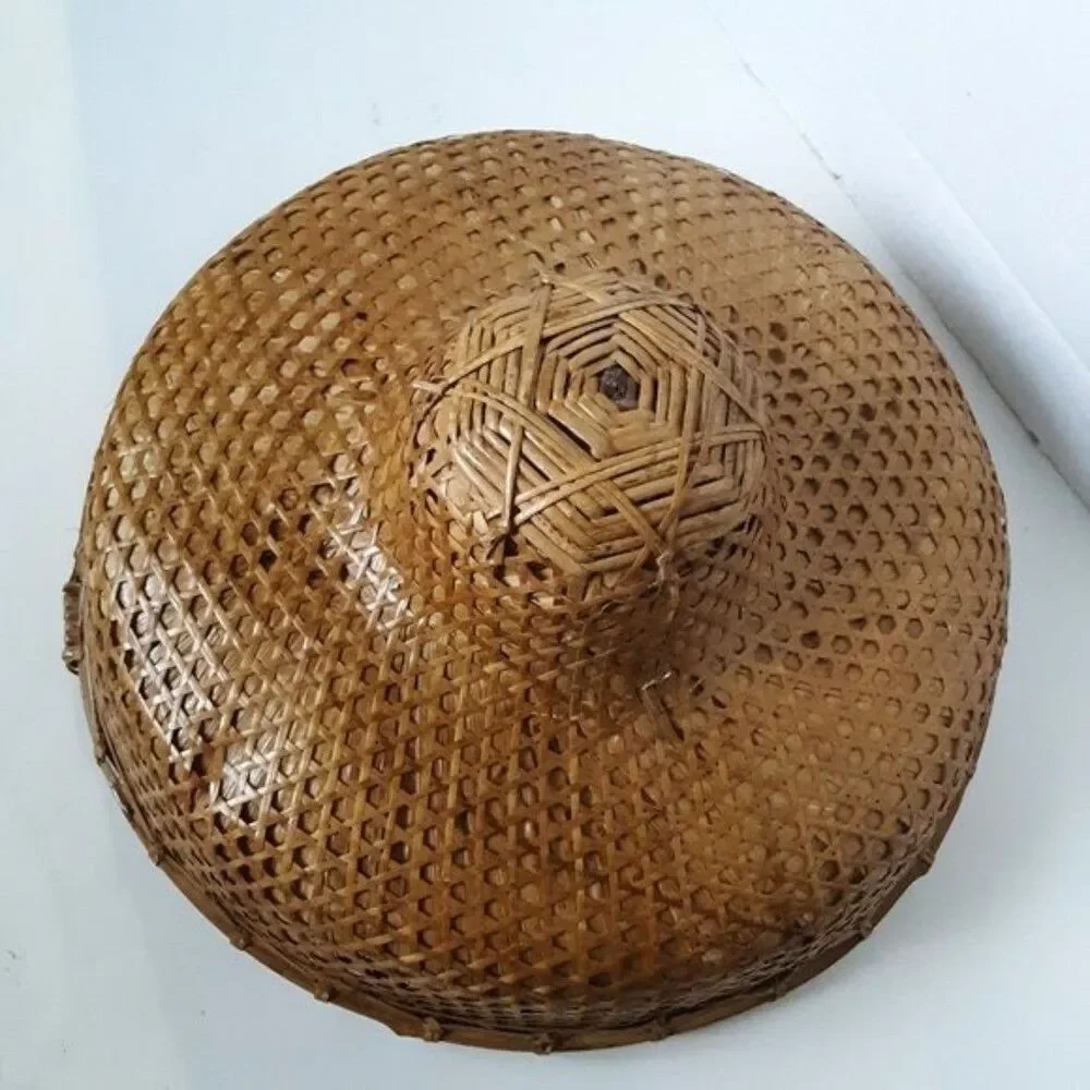 Wicker Rattan Vintage Hat Hanging Decor